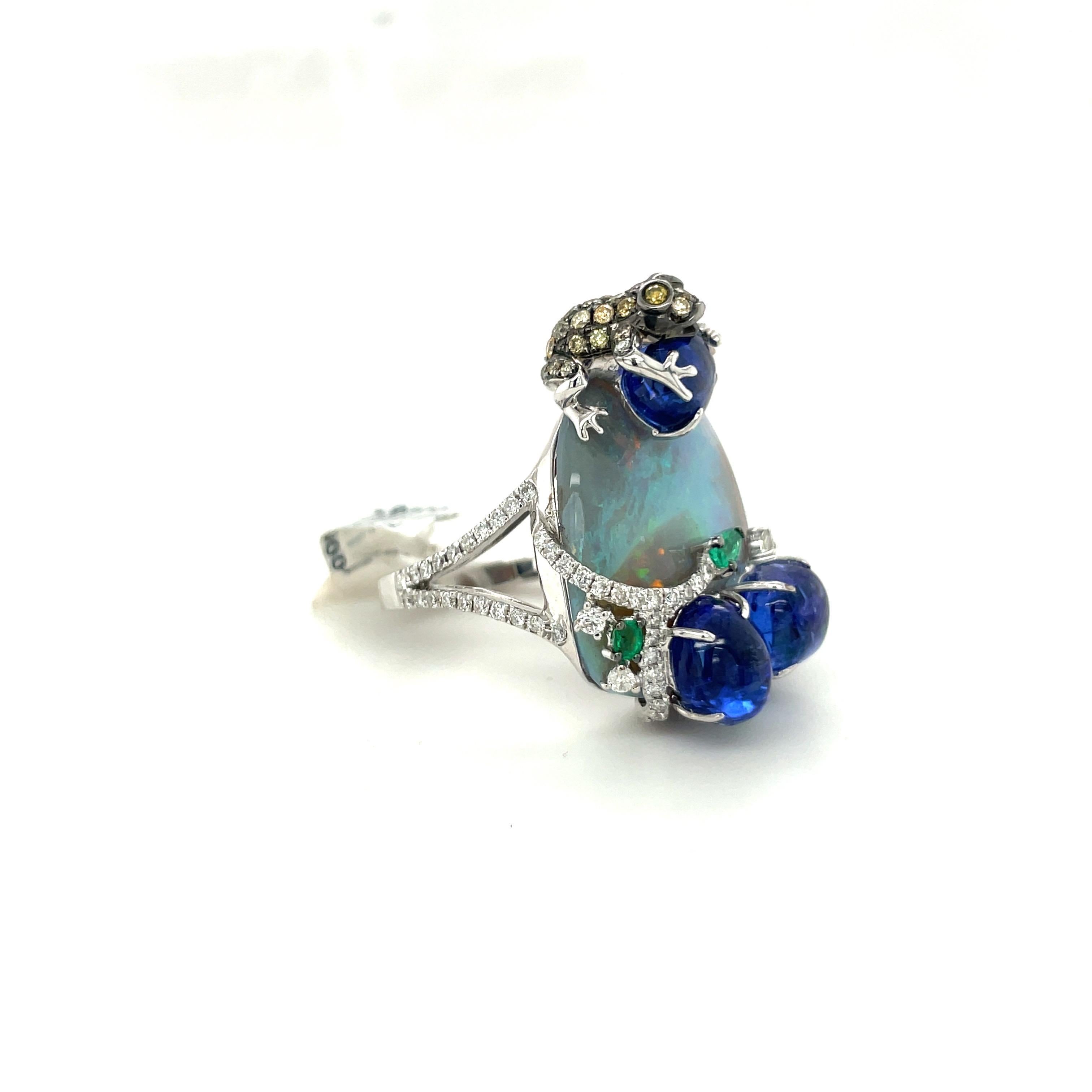 opal sapphire ring