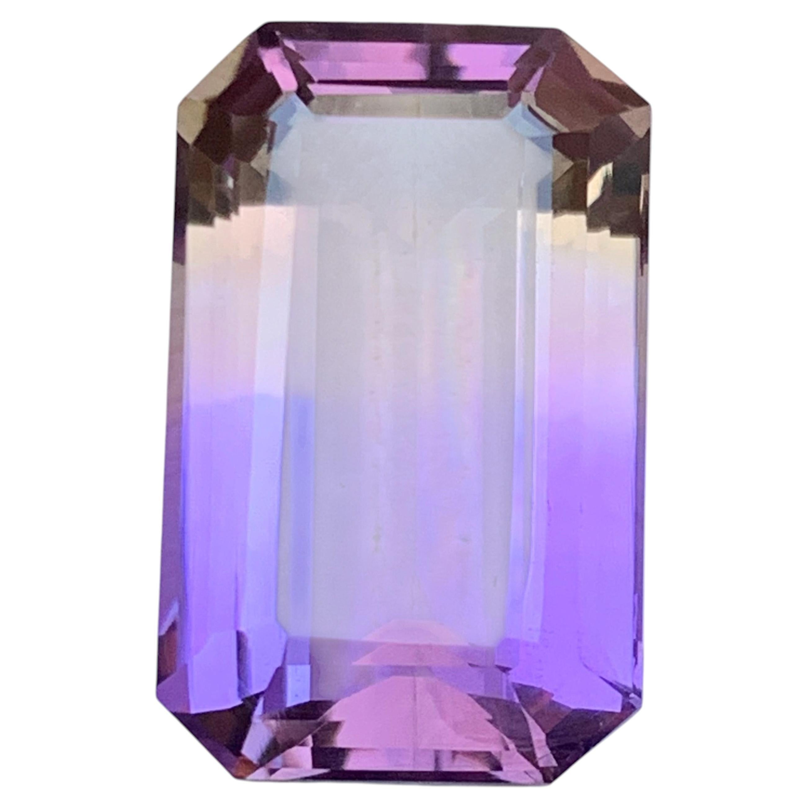 23.59 Carat Huge Natural Ametrine Emerald Cut Loose Gemstone for Pendant For Sale