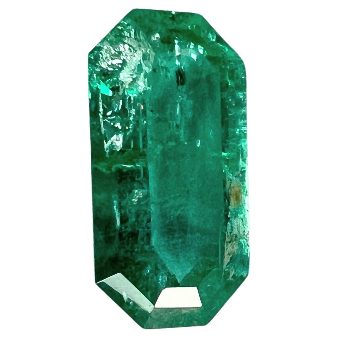 2.35ct NON-OILED Rectangular cut NATURAL EMERALD Gemstone NO RESERVE For Sale 2