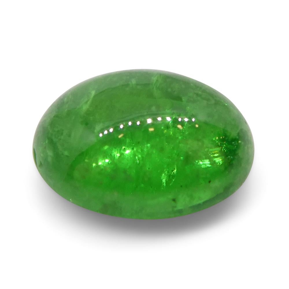 da uomo o donna Granato ovale cabochon di tsavorite verde del Kenya, 2.35ct, non riscaldato in vendita
