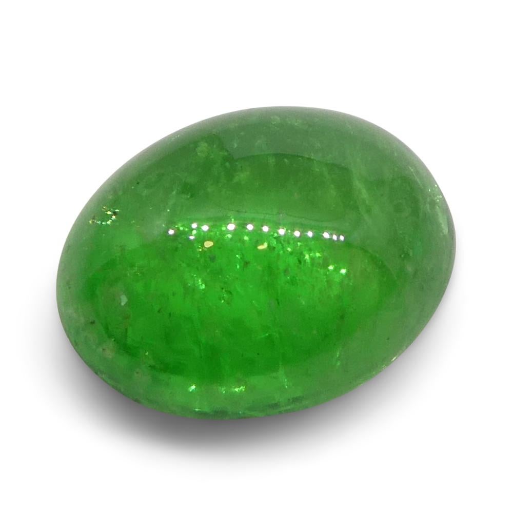 Granato ovale cabochon di tsavorite verde del Kenya, 2.35ct, non riscaldato in vendita 2