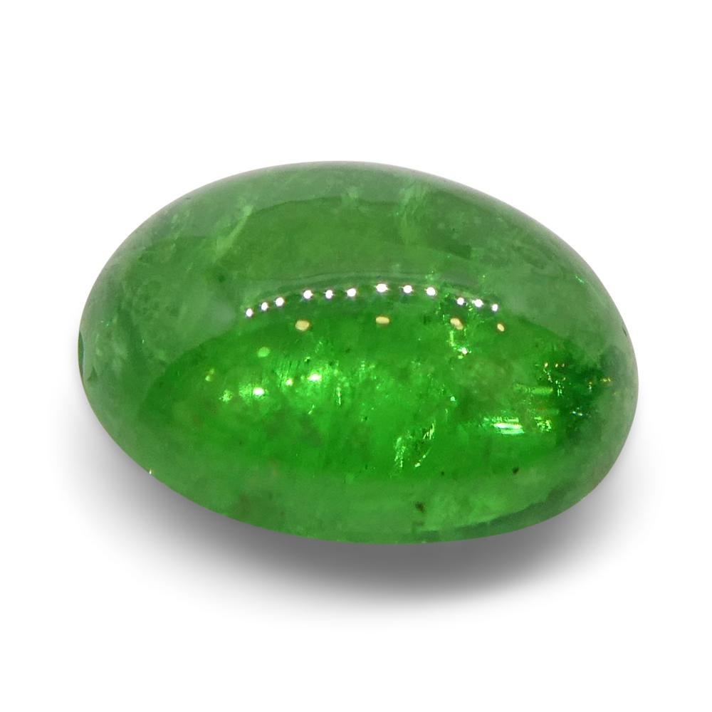 Granato ovale cabochon di tsavorite verde del Kenya, 2.35ct, non riscaldato in vendita 5