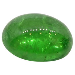 2.35ct Oval Cabochon Green Tsavorite Garnet from Kenya, Unheated