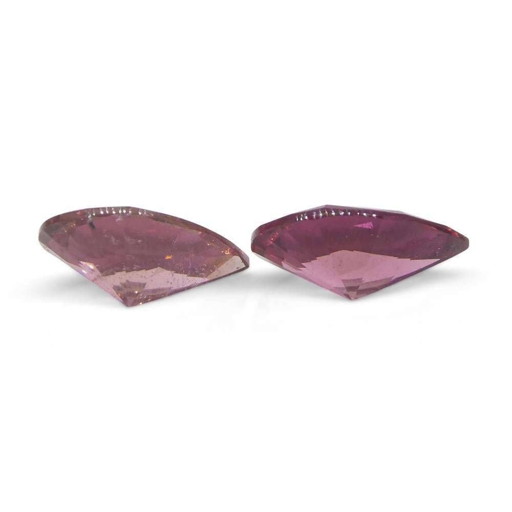 2.35ct Pair Pear Pink Tourmaline from Brazil For Sale 2