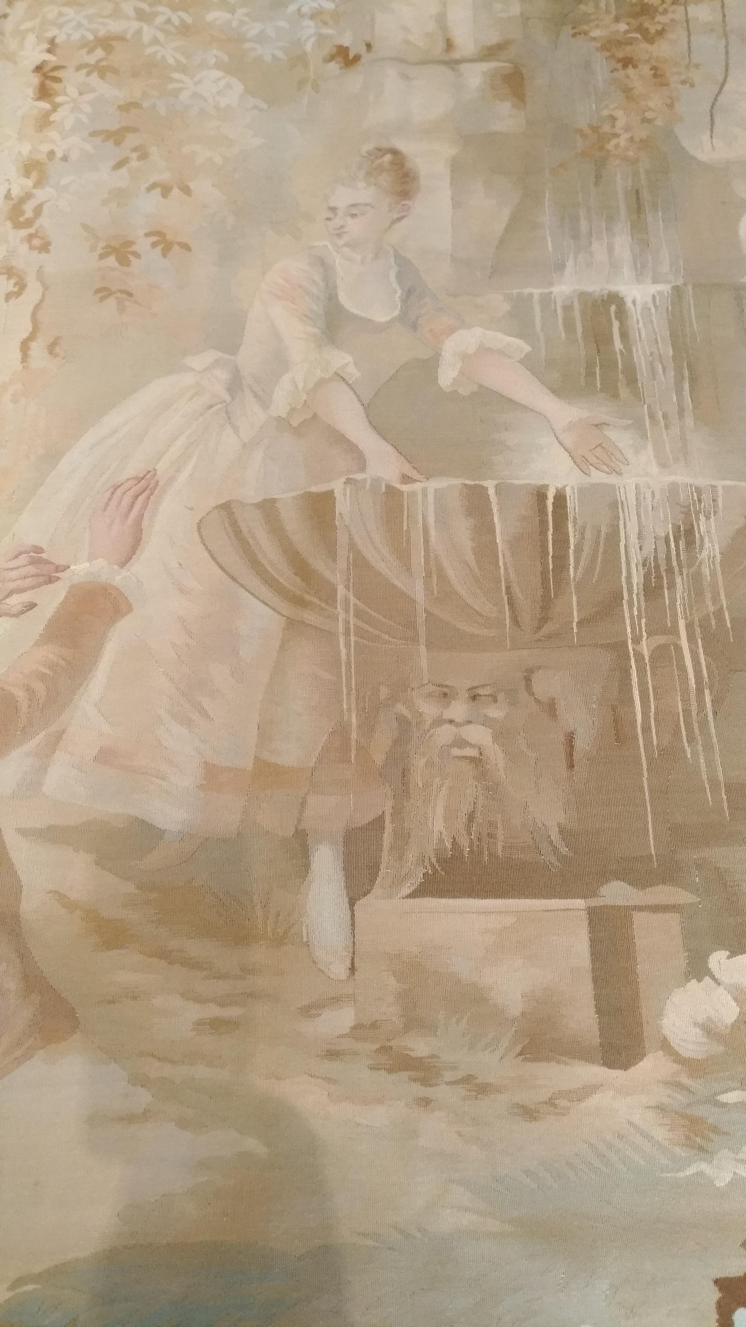 236 - 19. Jahrhundert Wandteppich aus der Felletin-Manufaktur Signiert (Aubusson) im Angebot