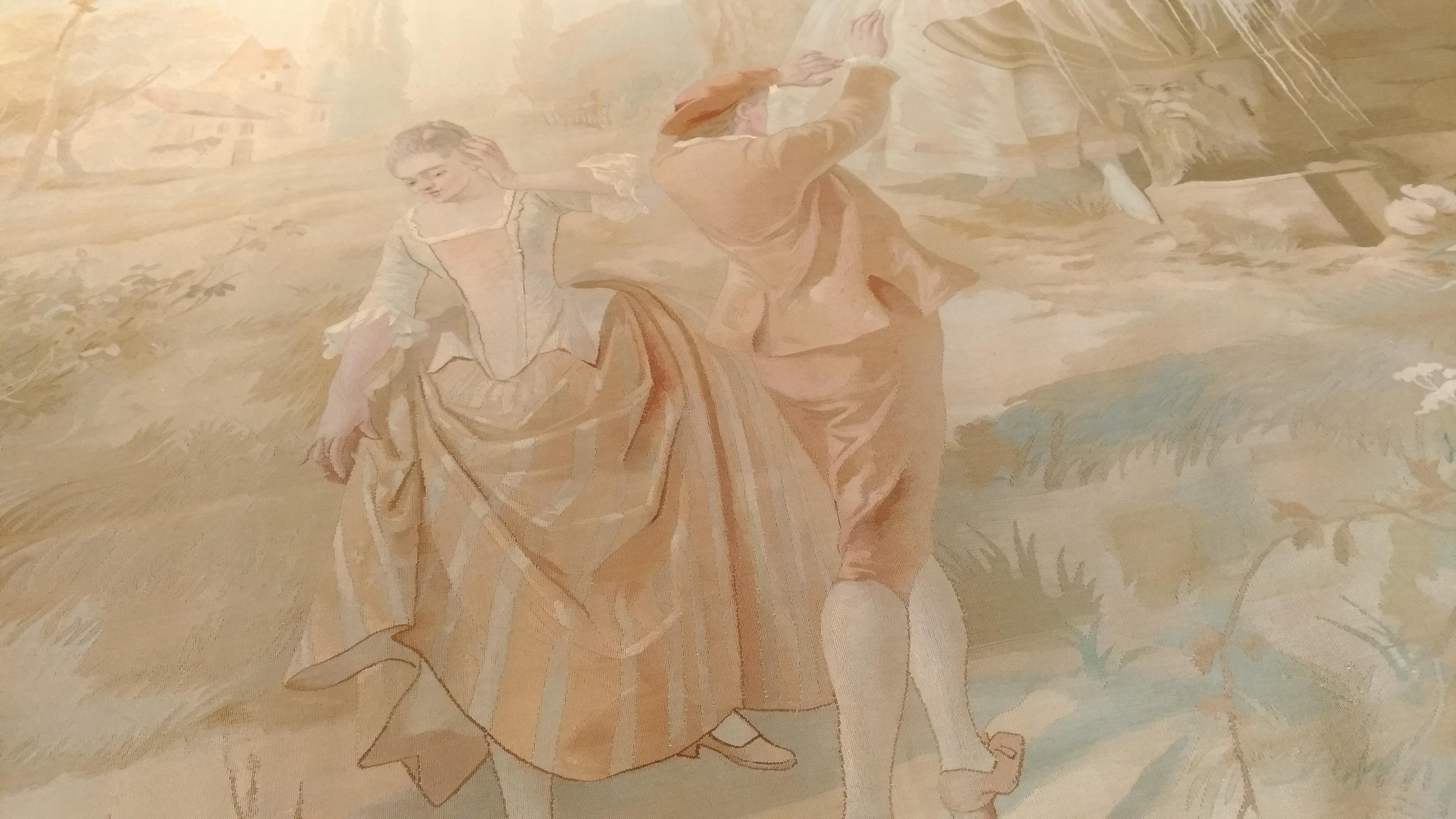 236 - 19. Jahrhundert Wandteppich aus der Felletin-Manufaktur Signiert im Zustand „Hervorragend“ im Angebot in Paris, FR