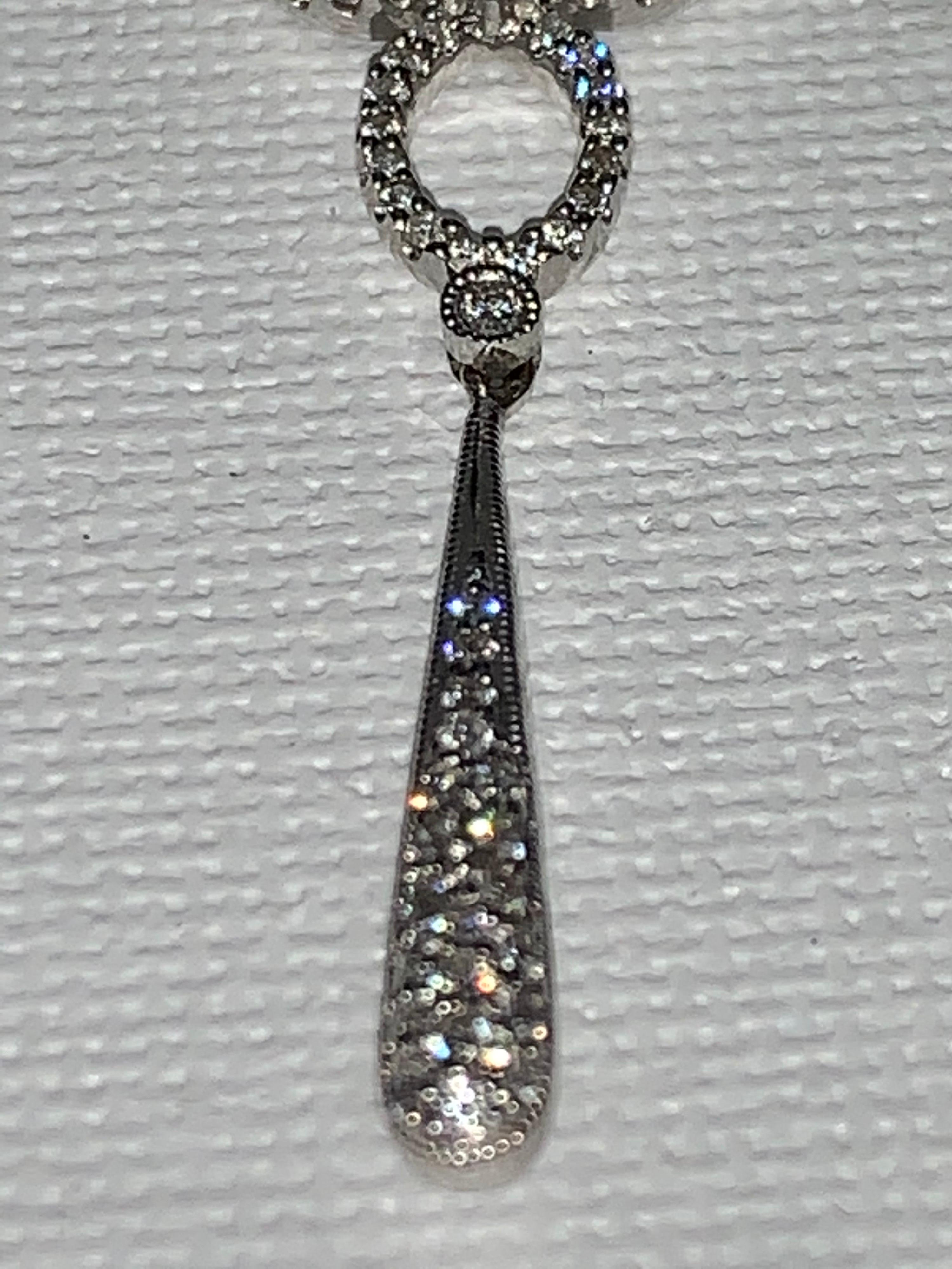 Women's Pavé Diamond, White Gold Earrings For Sale