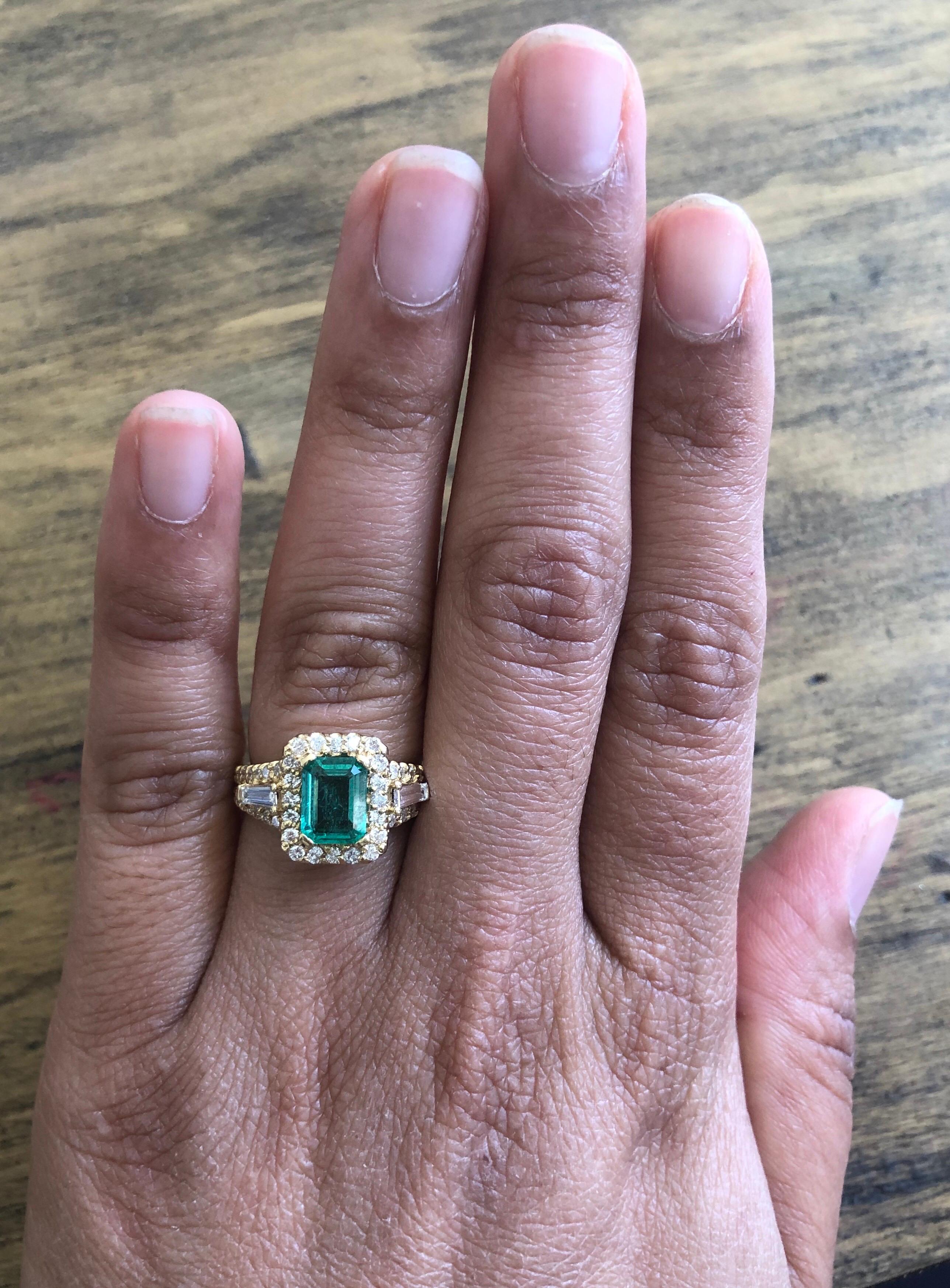 2.36 Carat Emerald Diamond 18 Karat Yellow Gold Engagement Ring GIA Certified  In New Condition In Los Angeles, CA