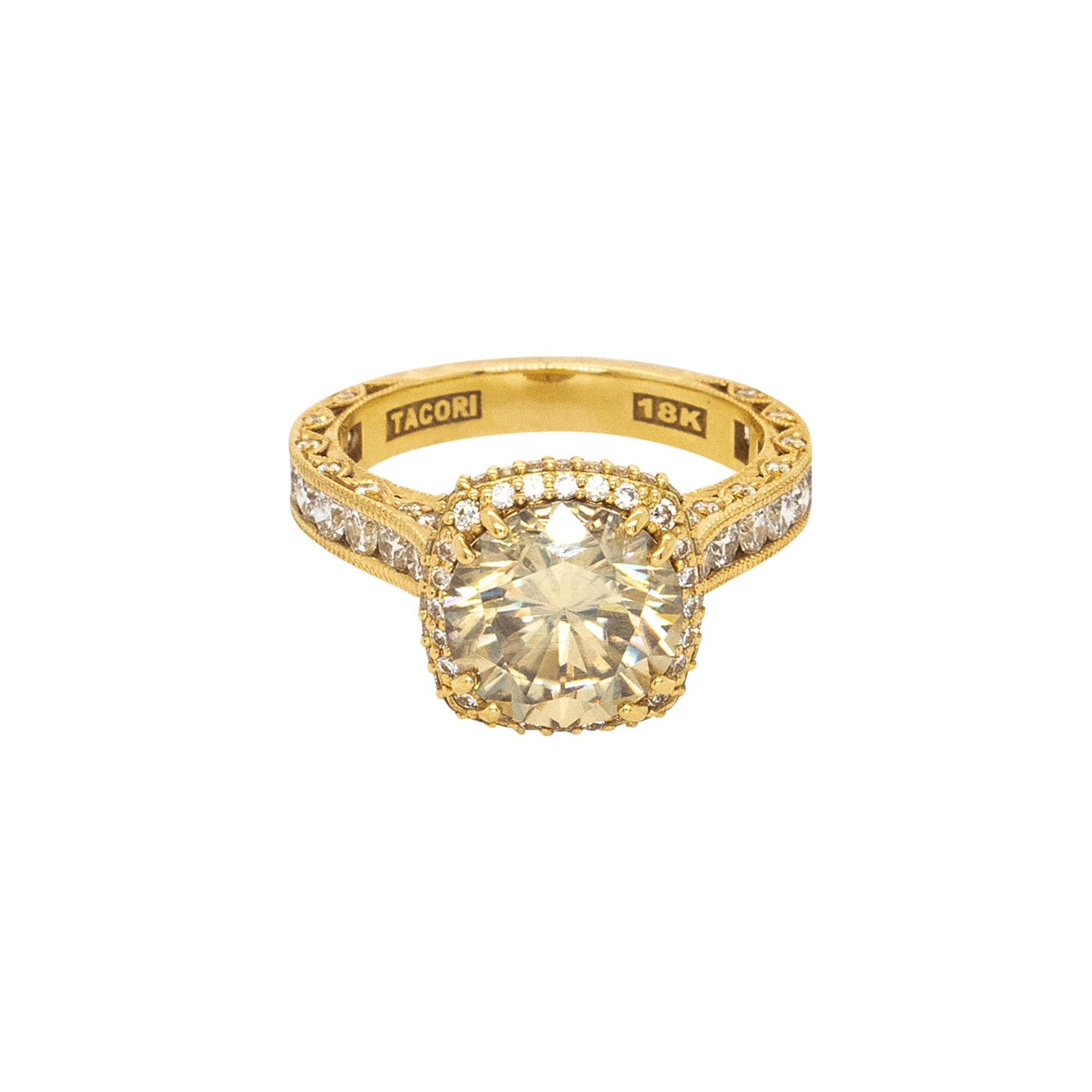 2,36 Karat Natürlicher Runder Brillant Fancy Diamant Verlobungsring Damen im Angebot