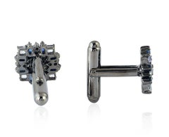 Gemelos Baguette Zafiro Diamante 2,36 Quilates