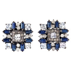 Gemelos Baguette Zafiro Diamante 2,36 Quilates