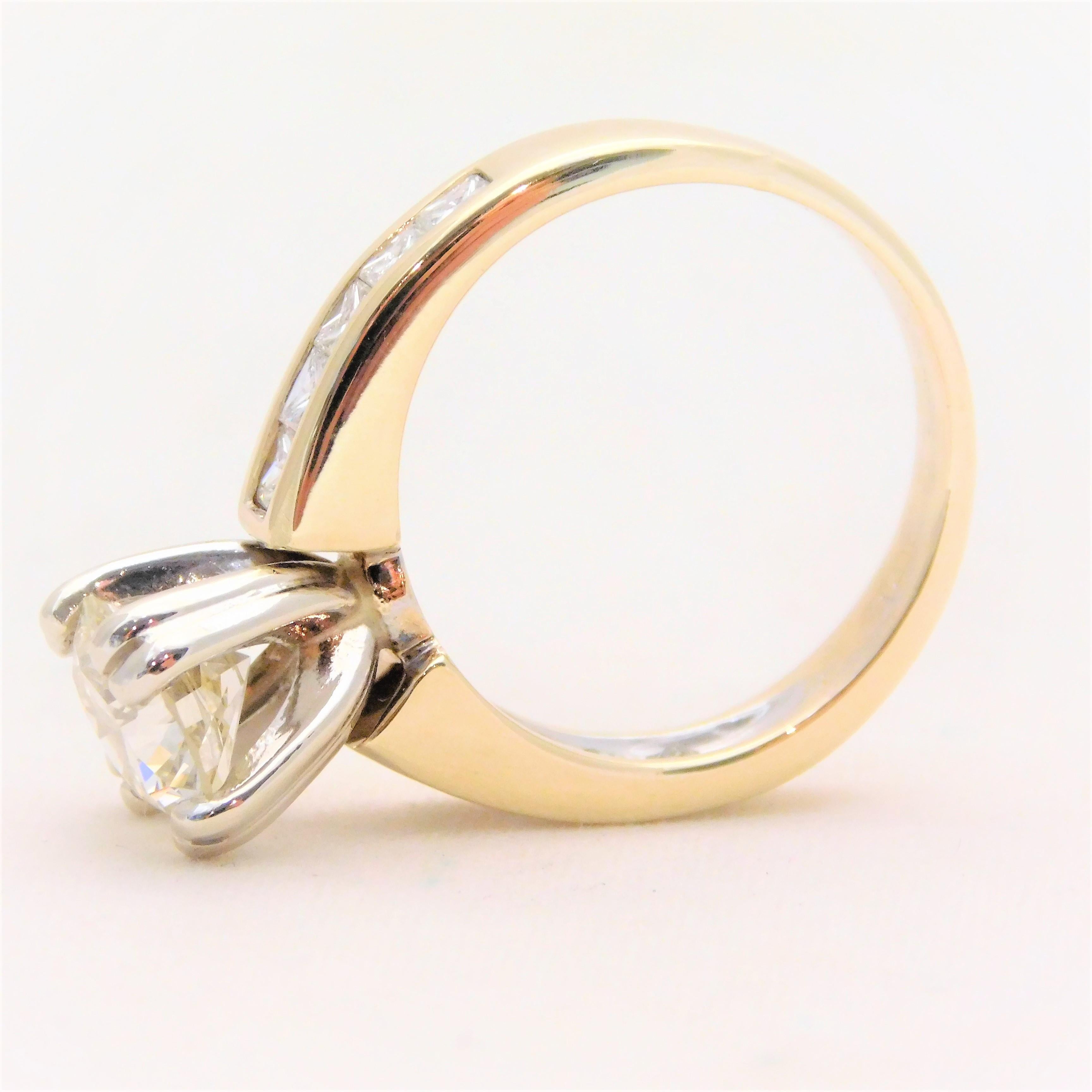 2.36 Carat Vintage Diamond Engagement Ring 6