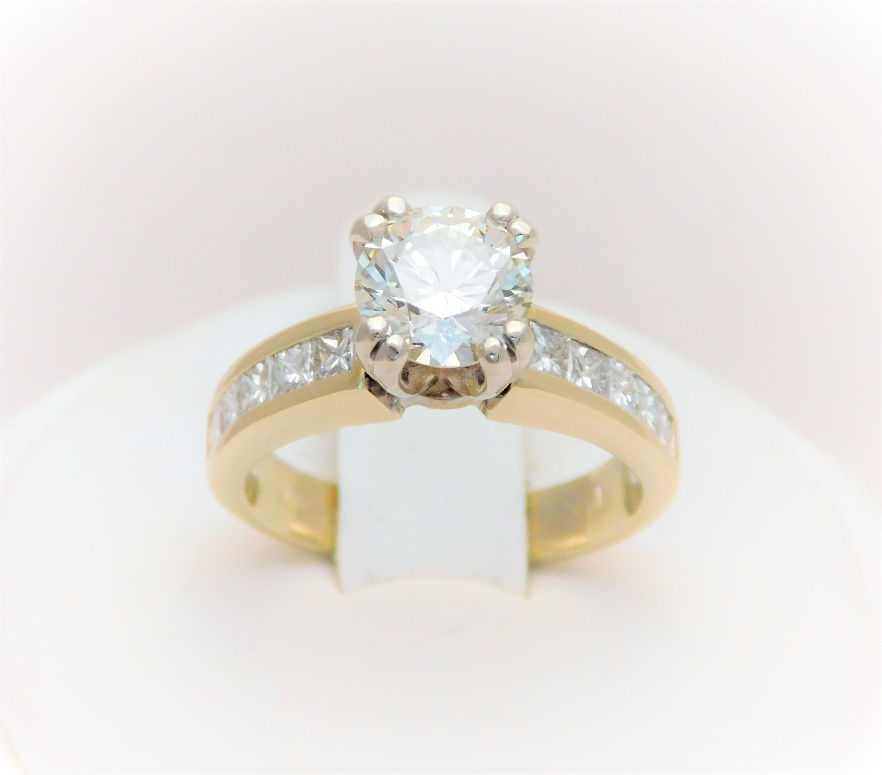 Modern 2.36 Carat Vintage Diamond Engagement Ring