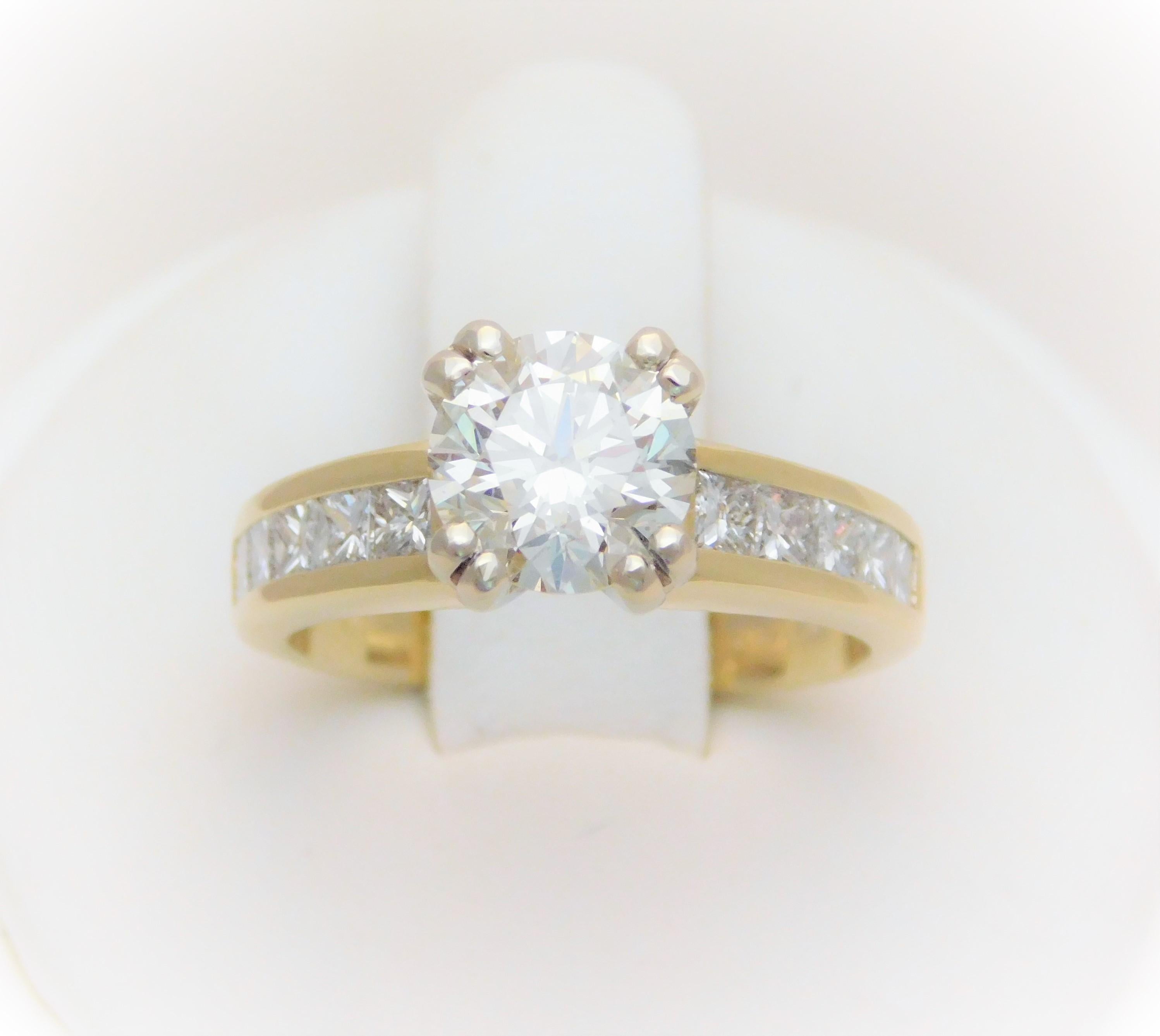 Round Cut 2.36 Carat Vintage Diamond Engagement Ring