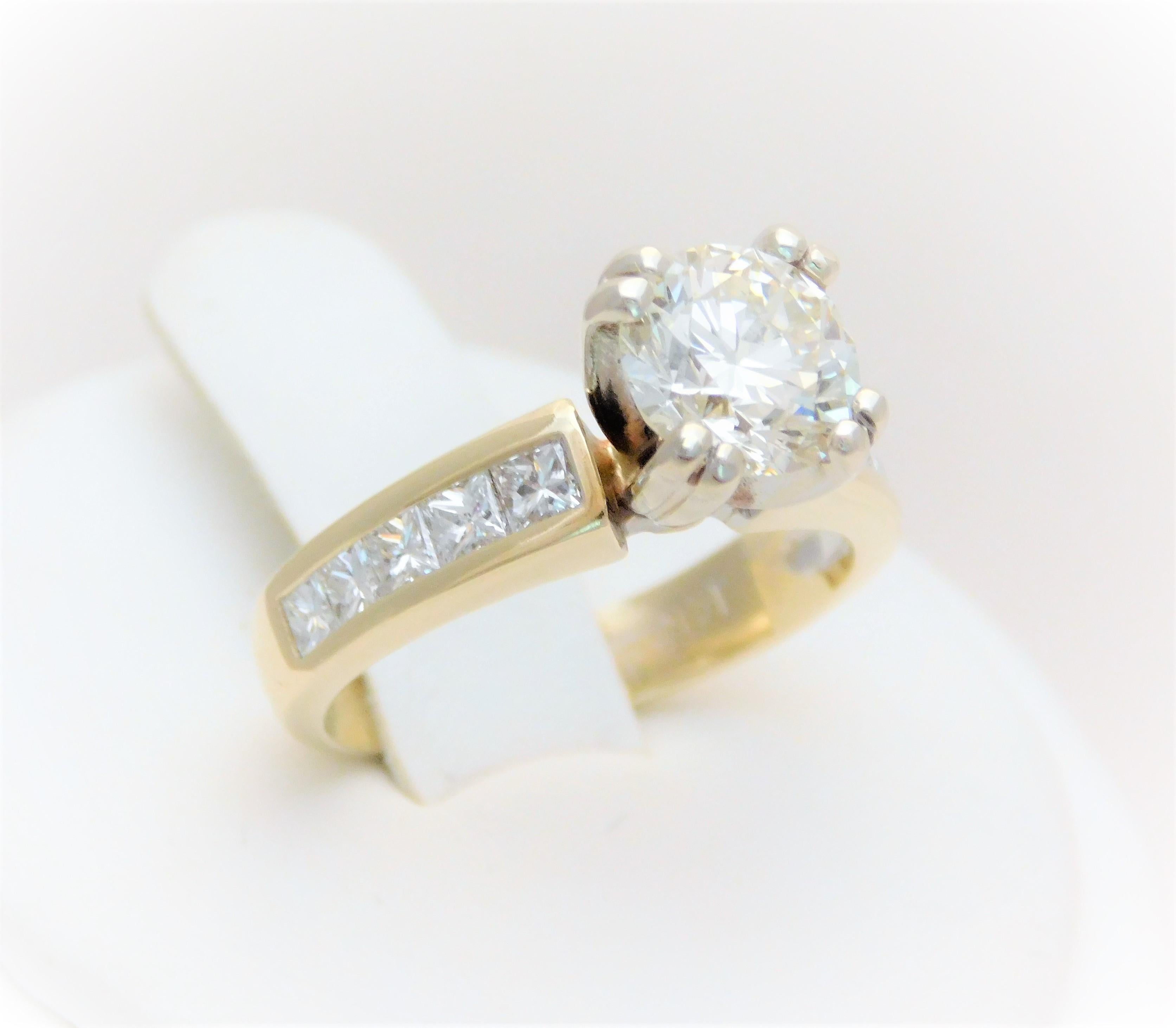 2.36 Carat Vintage Diamond Engagement Ring In Excellent Condition In Metairie, LA
