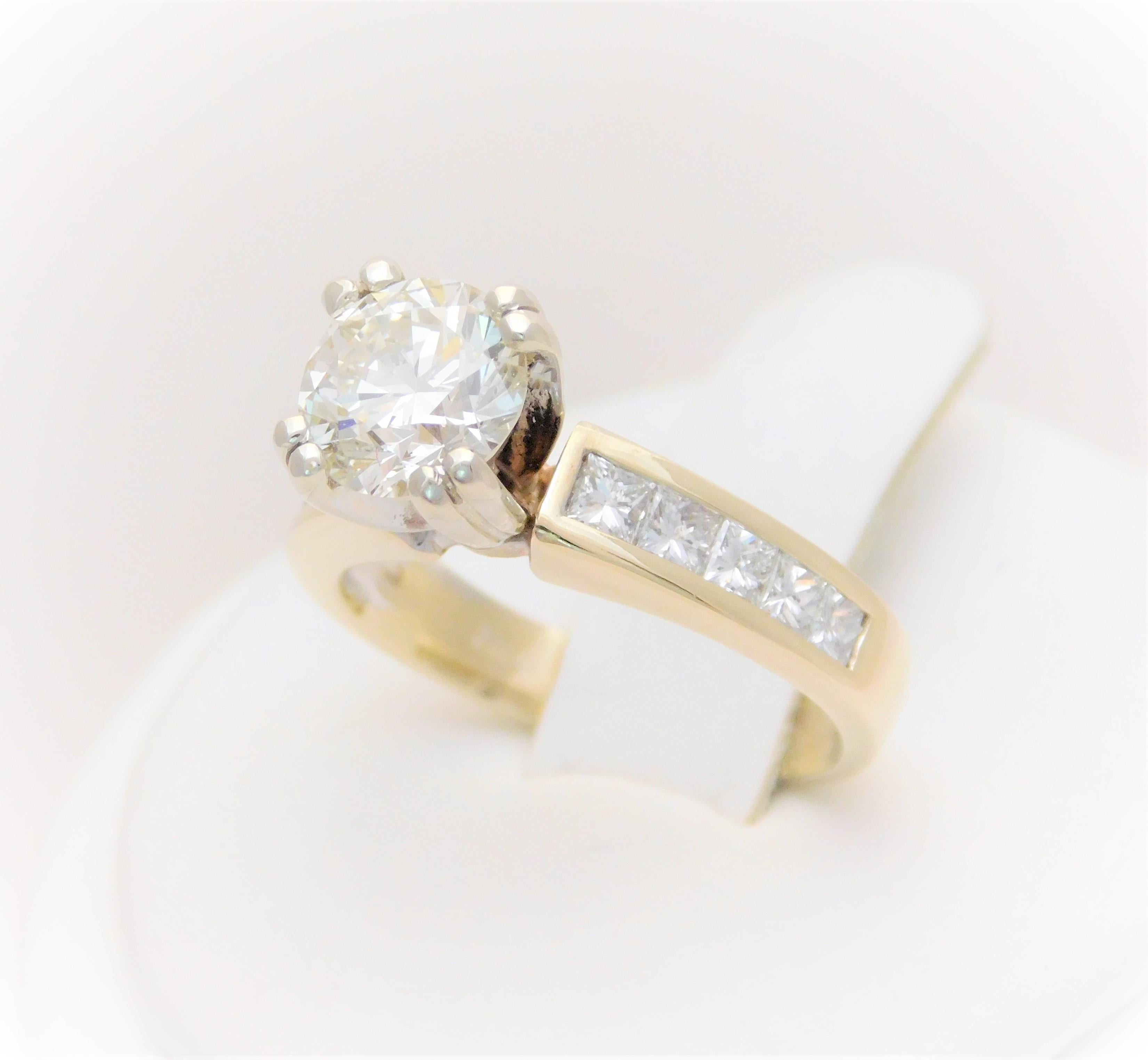 Women's 2.36 Carat Vintage Diamond Engagement Ring