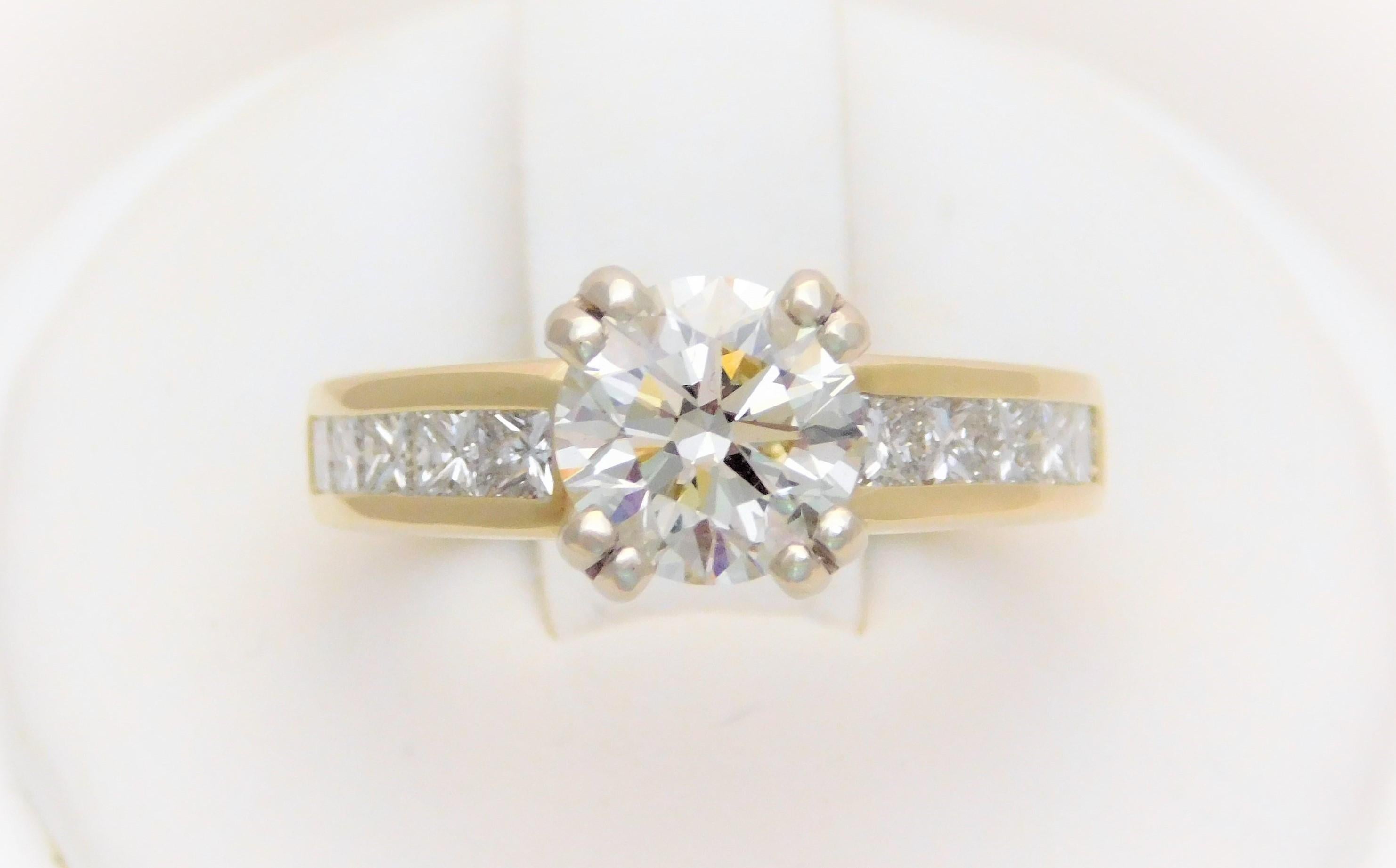 2.36 Carat Vintage Diamond Engagement Ring 1