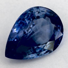 2.36 Ct Blue Sapphire Pear Loose Gemstone