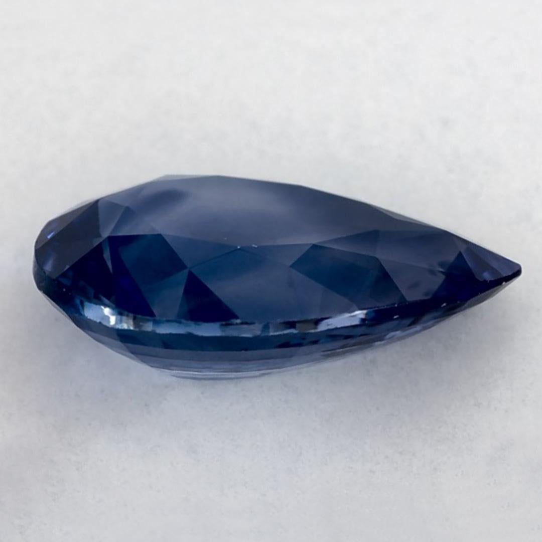2.36 carati di zaffiro blu a forma di pera sciolto In condizioni Nuovo in vendita a Fort Lee, NJ