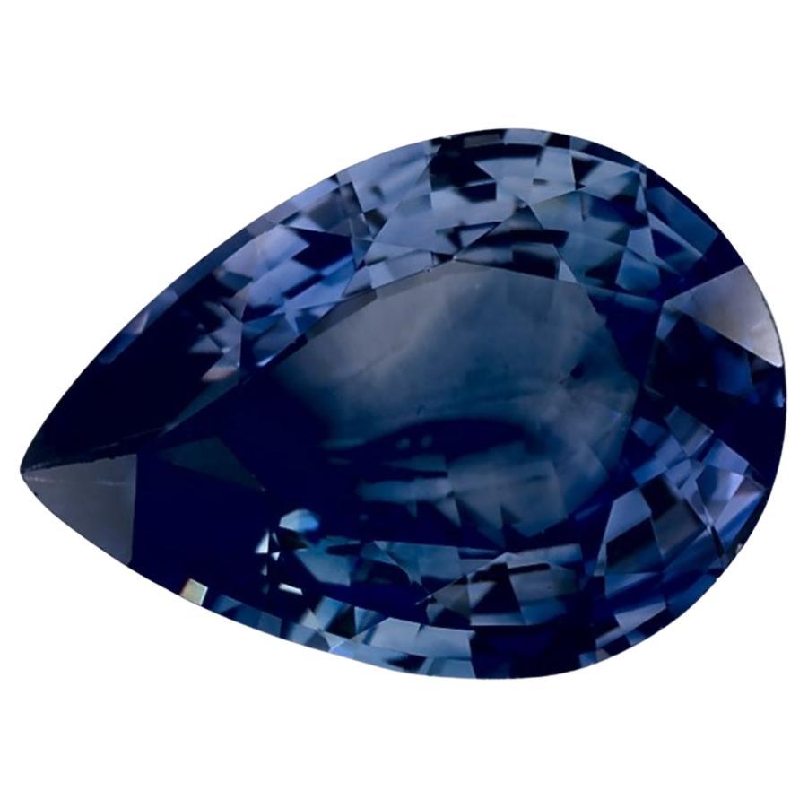 2.36 Ct Blue Sapphire Pear Loose Gemstone