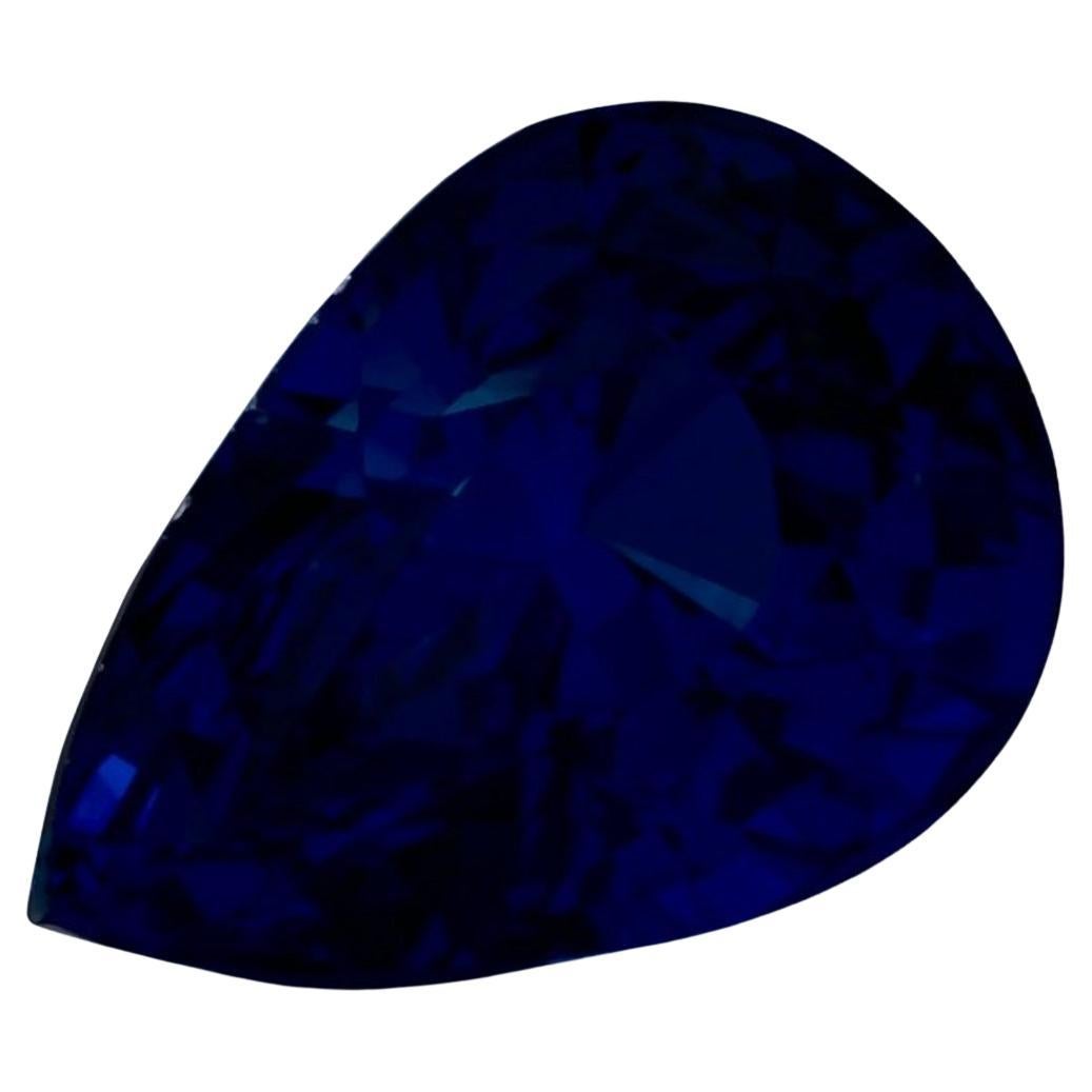 2.36 Ct Blue Sapphire Pear Loose Gemstone