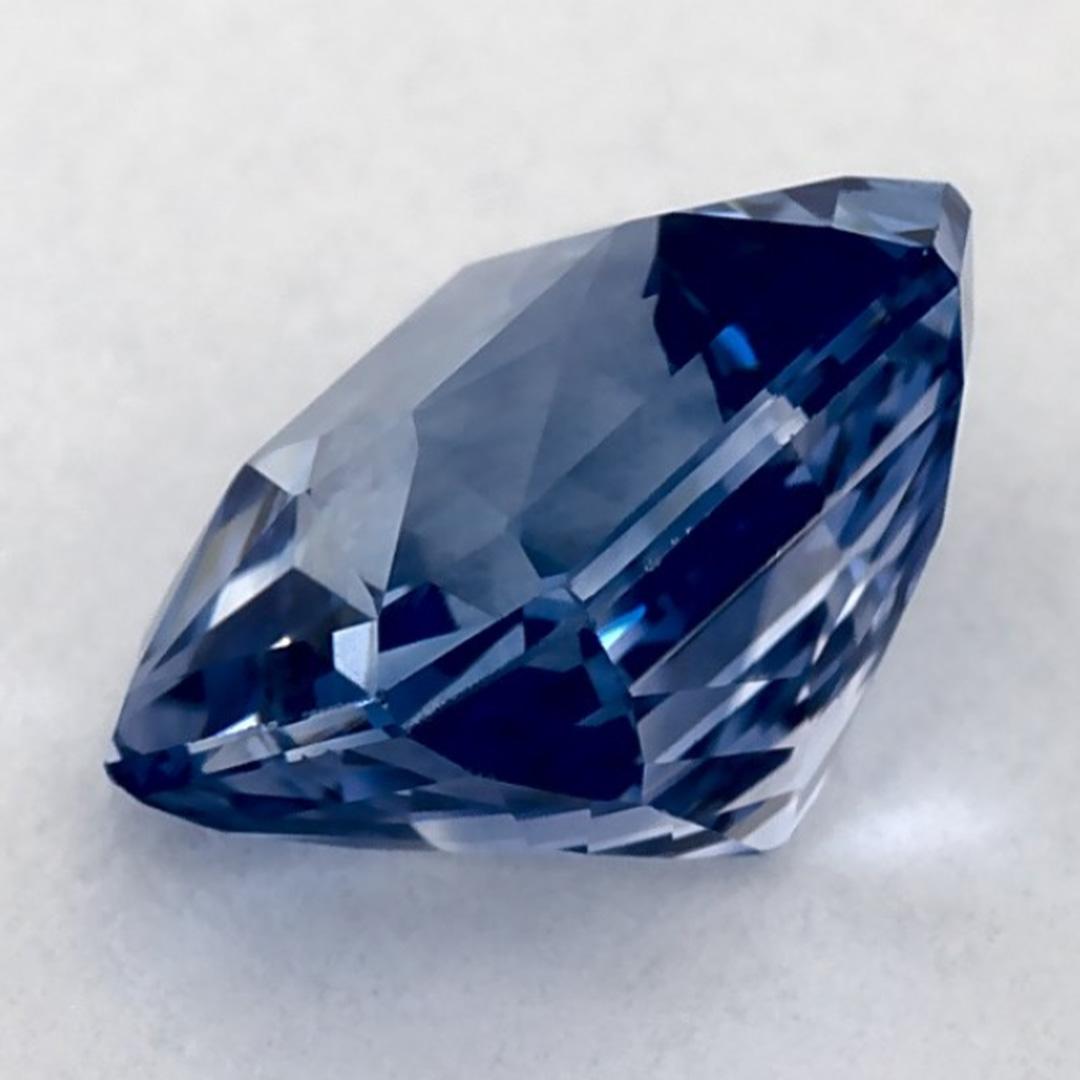Pierre précieuse taille radiant saphir bleu 2.36 carats en vente 3