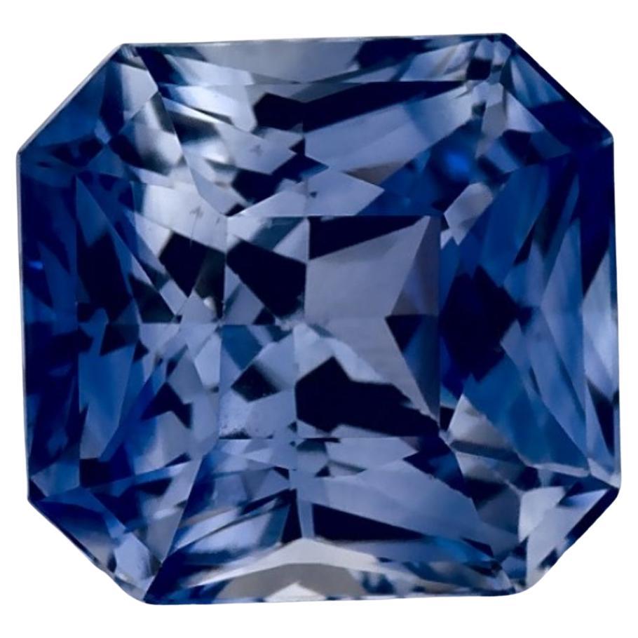 Pierre précieuse taille radiant saphir bleu 2.36 carats