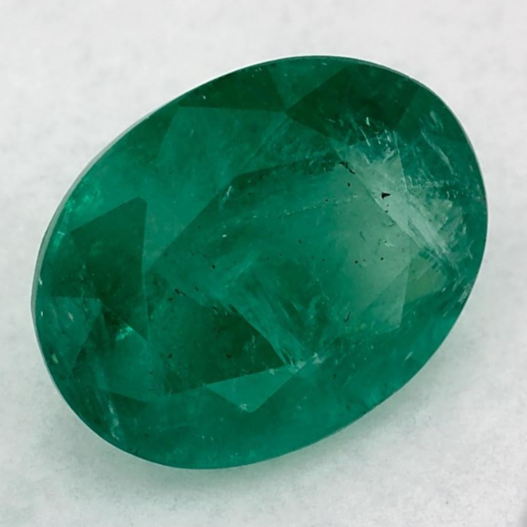 Oval Cut 2.36 Ct Emerald Oval Loose Gemstone For Sale