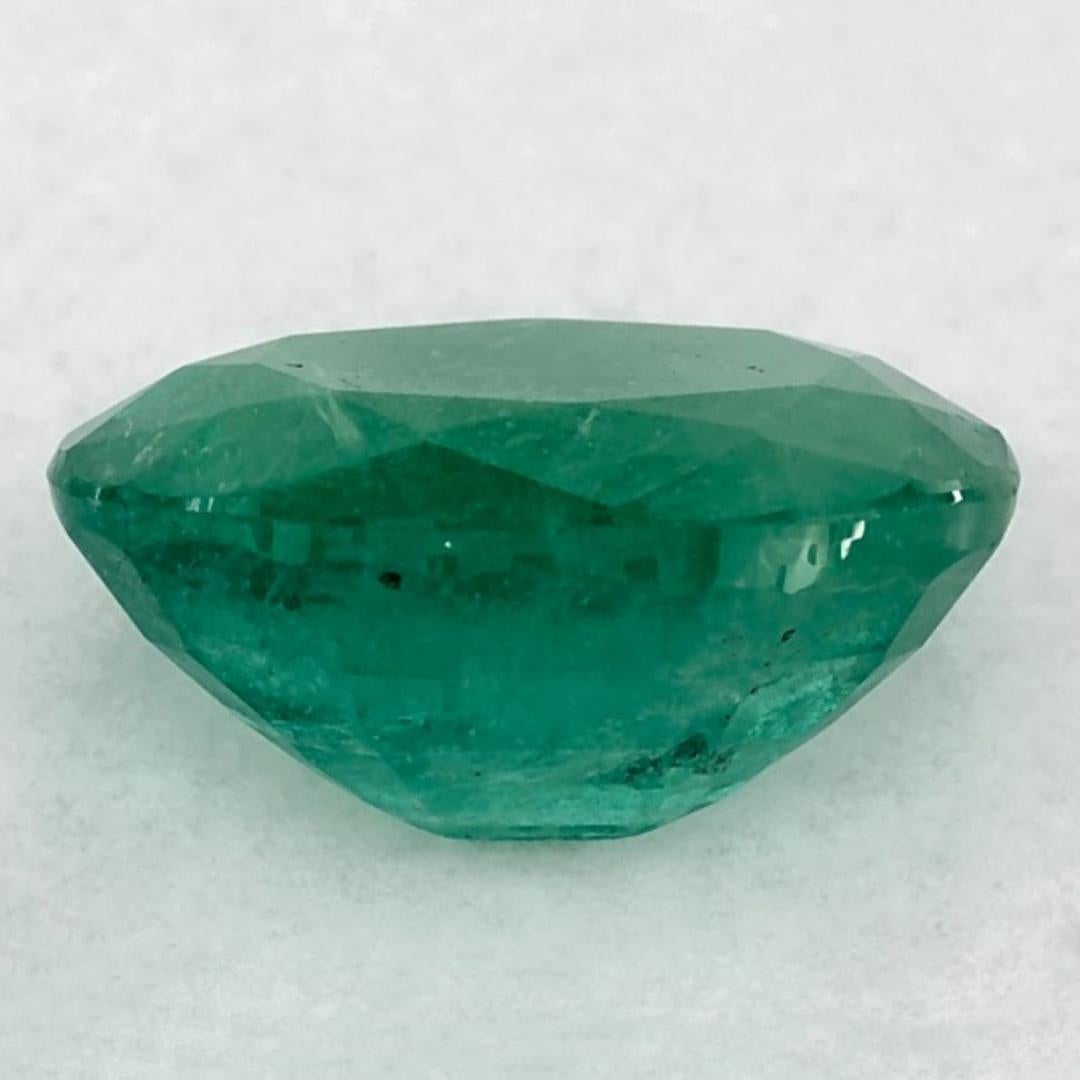 2.36 Ct Emerald Oval Loose Gemstone In New Condition For Sale In Fort Lee, NJ