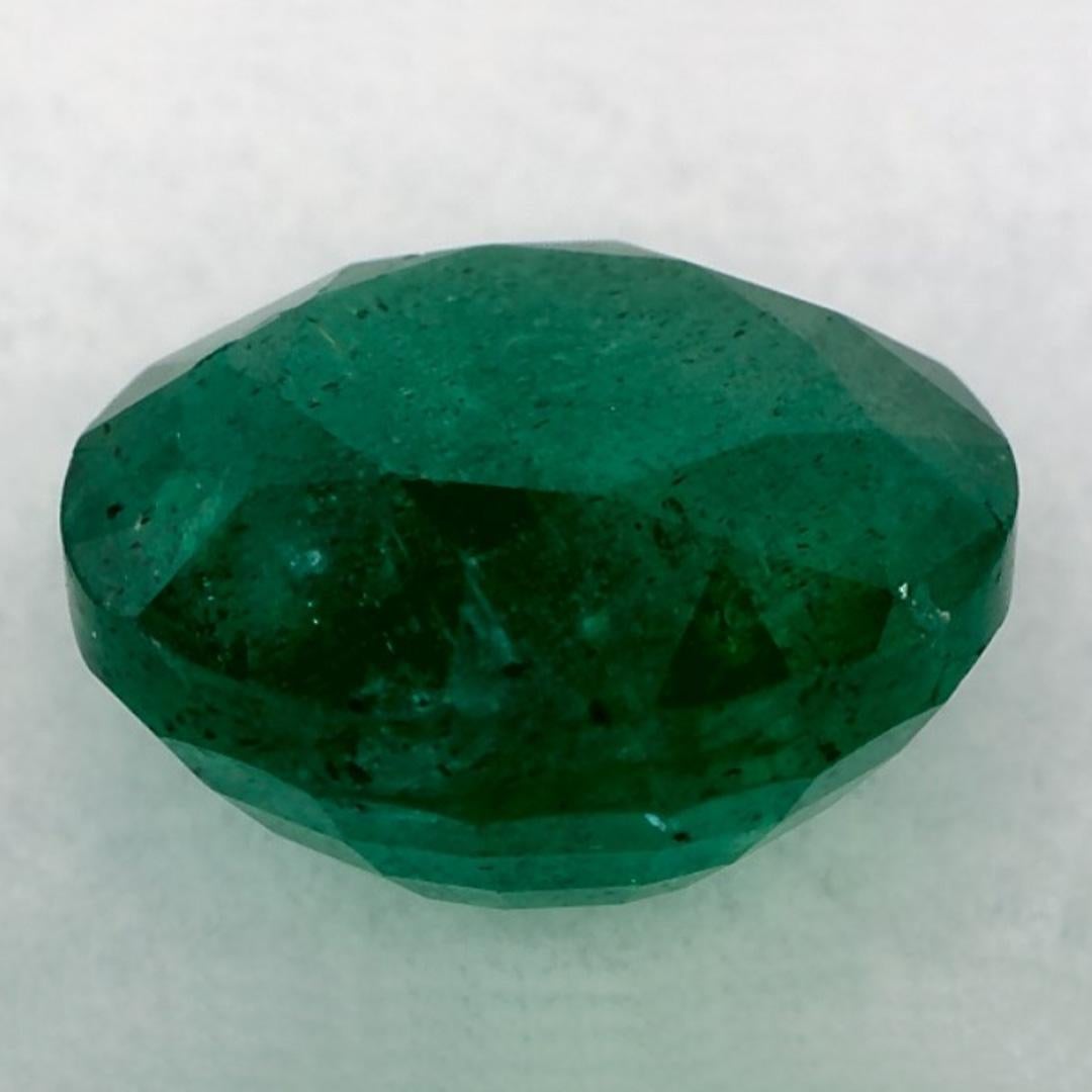 2.36 Ct Emerald Round Loose Gemstone In New Condition In Fort Lee, NJ