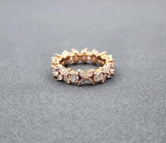 Anillo de Diamantes Marquesa y Redondos de 2,36 ct