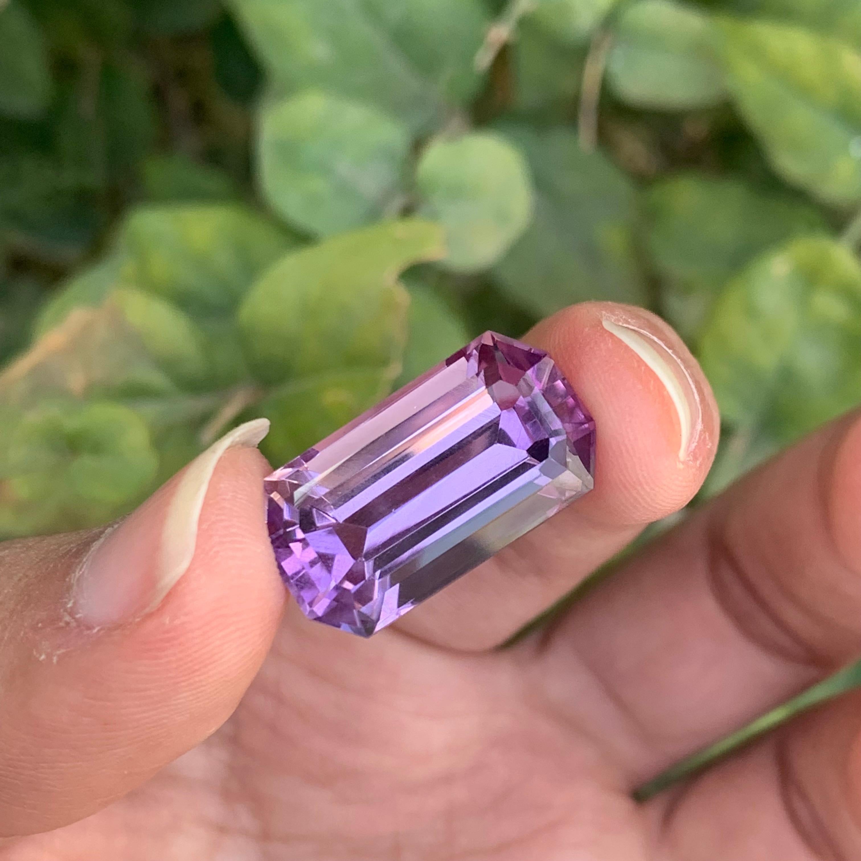 Faceted Amethyst
Weight: 23.60 Carats 
Dimension: 22x12.6x11.4 Mm
Origin: Brazil
Color: Purple
Treatment: Non
Certificate: On Customer Demand
 Every OHLIGUER jewel is custom made to order and requires three to six weeks production time. Please
