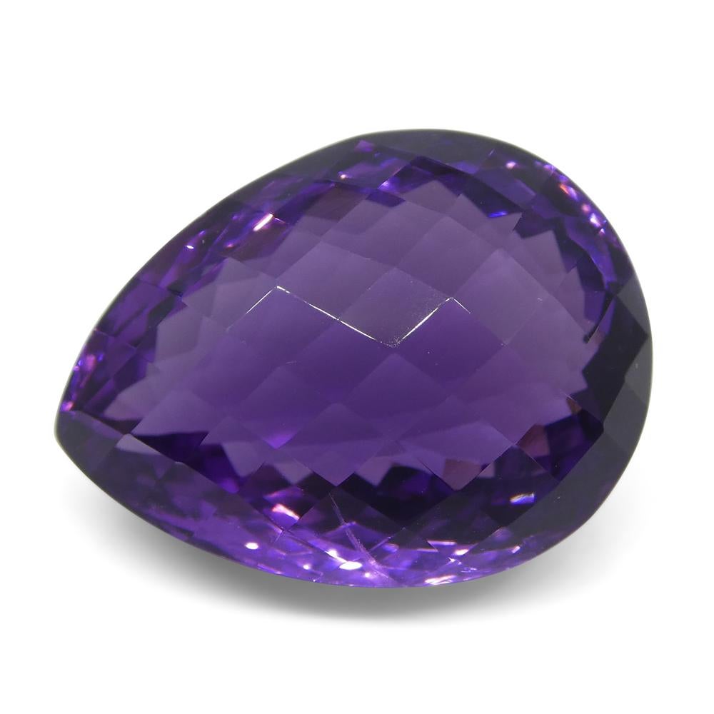 23.62 ct Pear Checkerboard Amethyst In New Condition For Sale In Toronto, Ontario