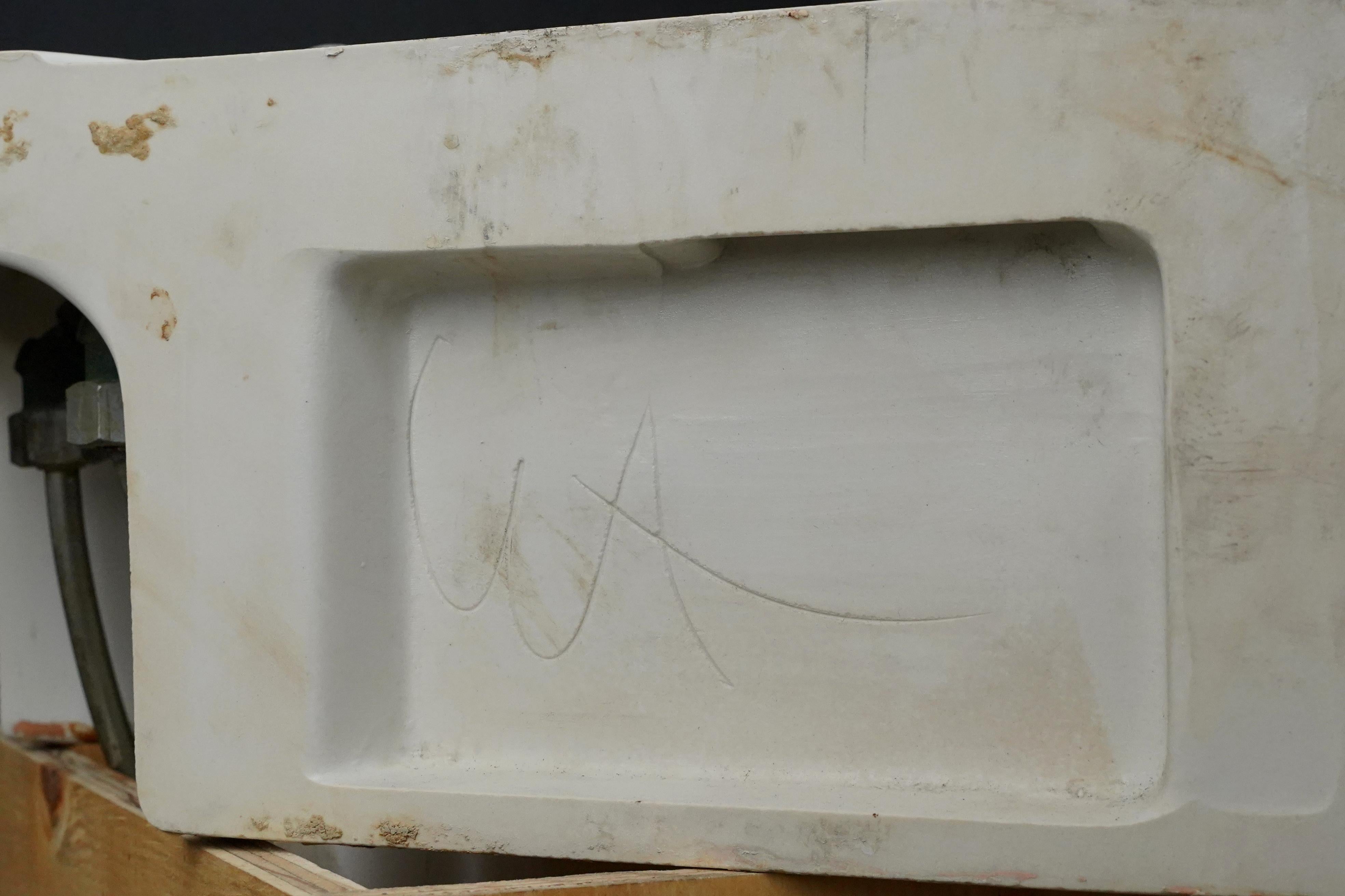 23.635 in. Crane Cornate White Corner Wall Sink For Sale 5