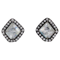 2,36 Karat minimalistische Diamant-Ohrstecker aus 18 Karat Weißgold