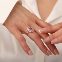 2.36ct No-Heat Pink Sapphire Diamond Ring