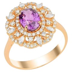 2.36ct No-Heat Pink Sapphire Diamond Ring