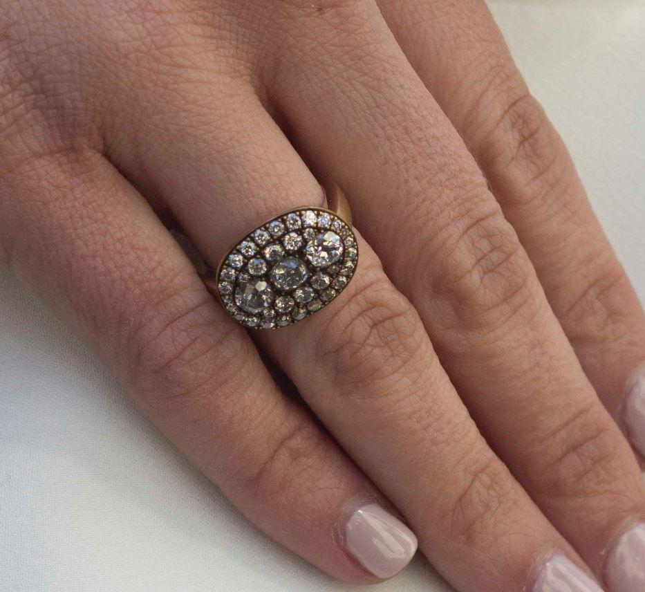 cobblestone diamond ring