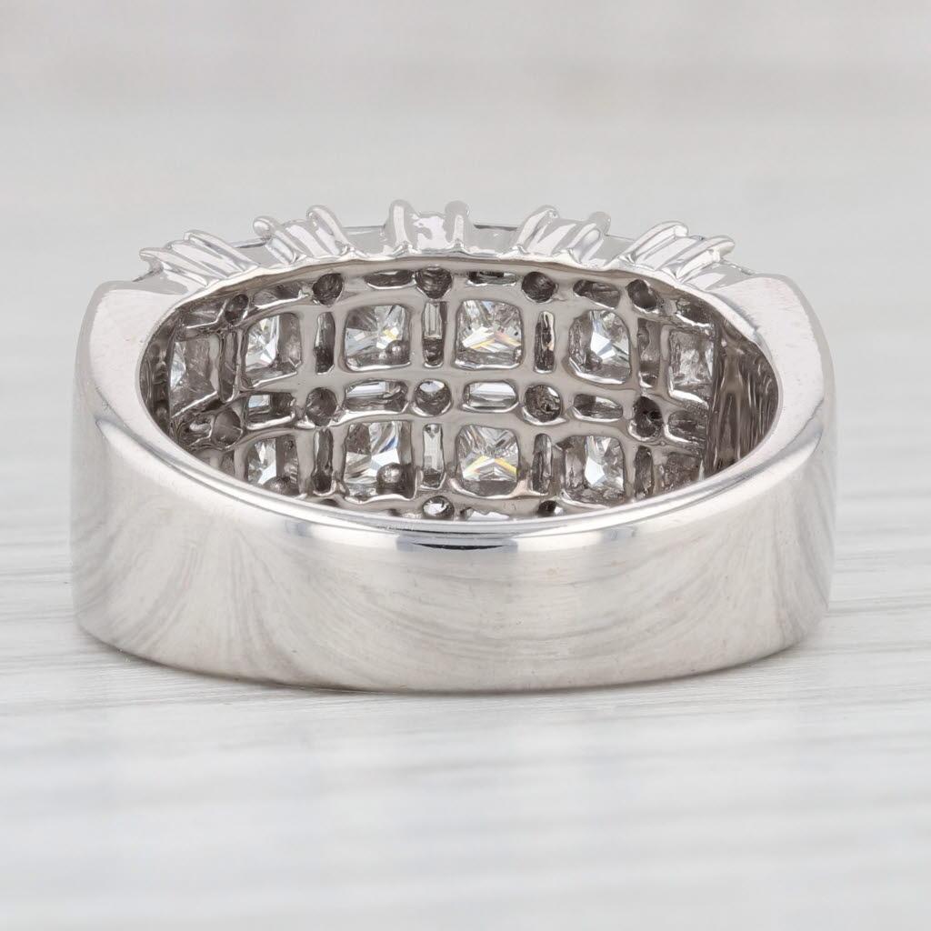 Women's 2.36ctw Diamond Cocktail Ring 14k White Gold Size 7 For Sale