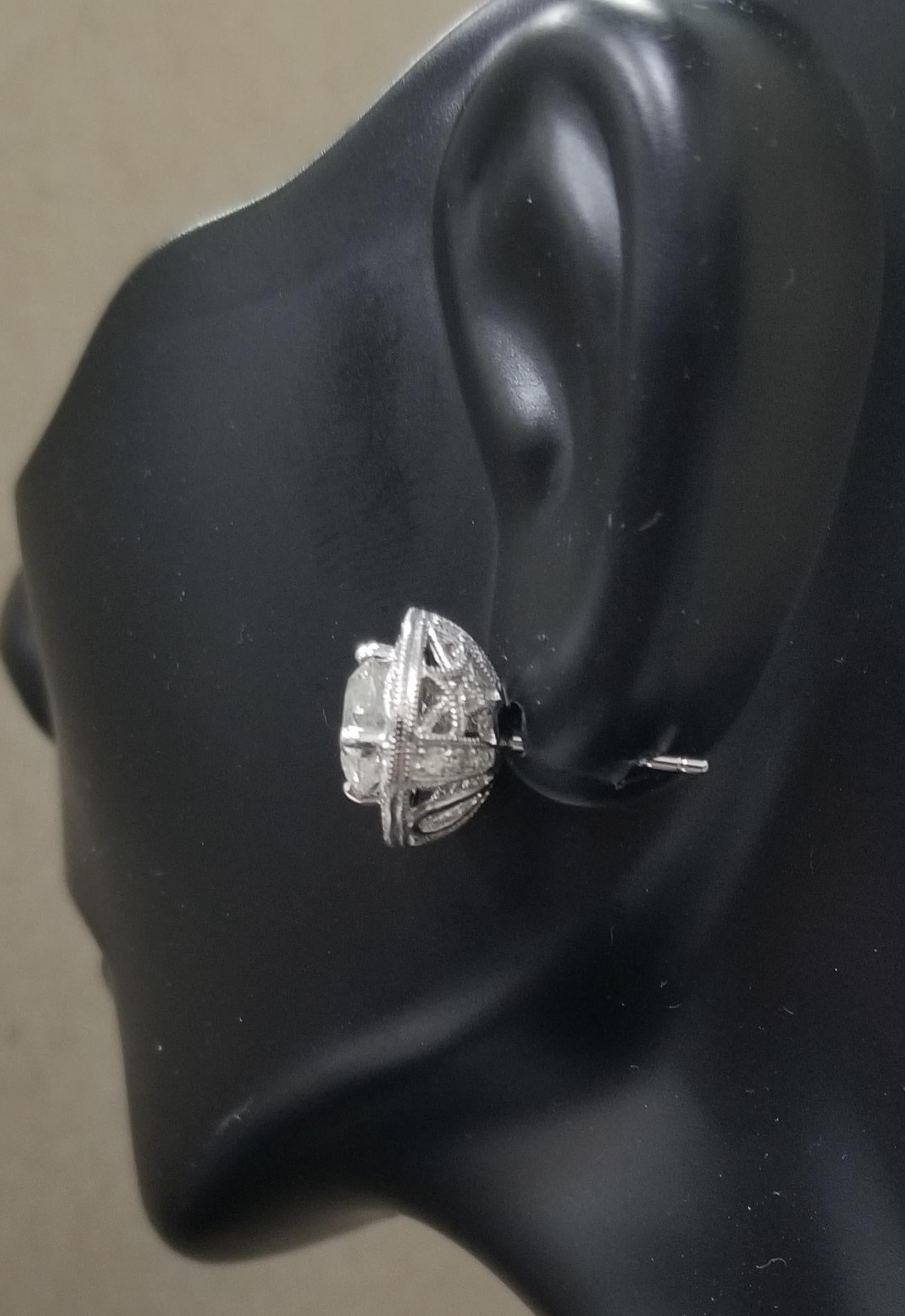 2.37 Carat Diamond Stud with Halo 1