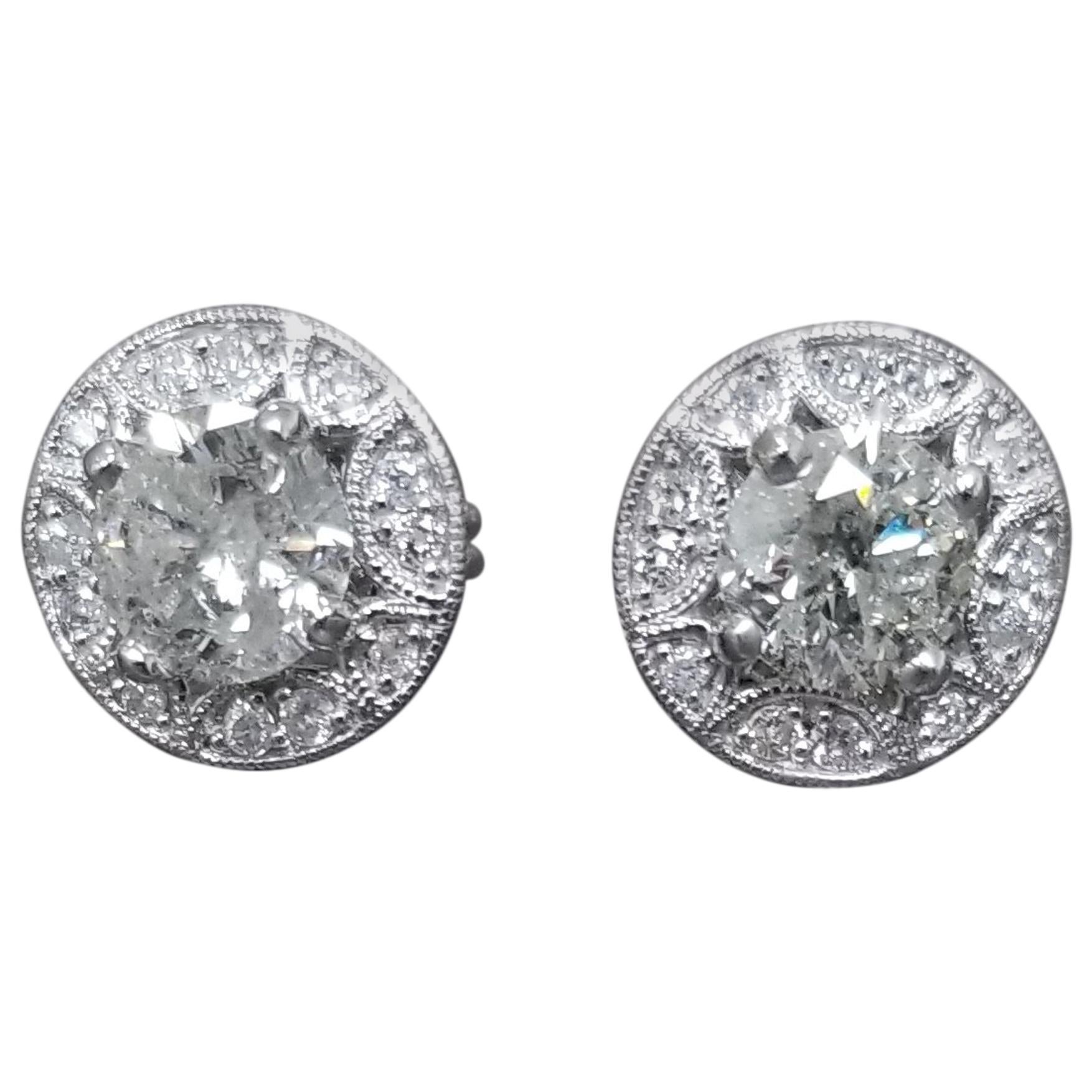 2.37 Carat Diamond Stud with Halo