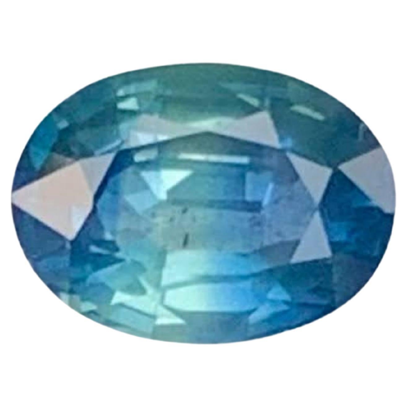 2,37 Karat Natürlicher Loser Bicolor Blauer Saphir Ovalschliff Sri Lanka Edelstein