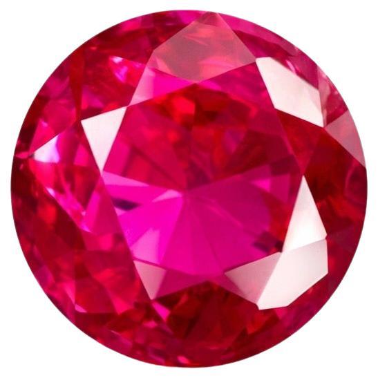 2.37 Carat Natural Unheated Ruby, Round Cut