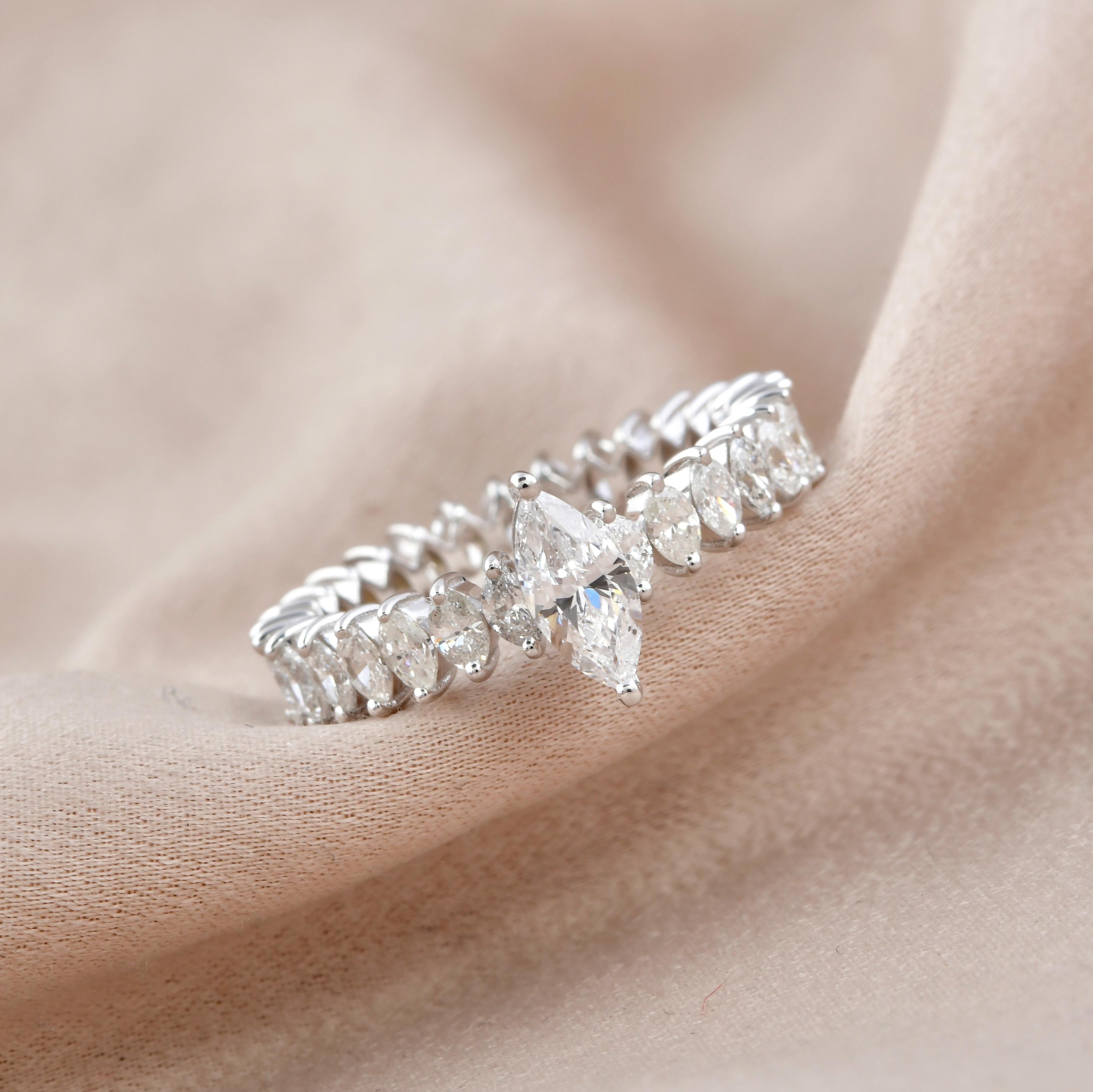 in vendita:  Anello di fidanzamento con diamante SI/H da 2,37 carati in oro bianco 14 carati Gioielli di pregio 3