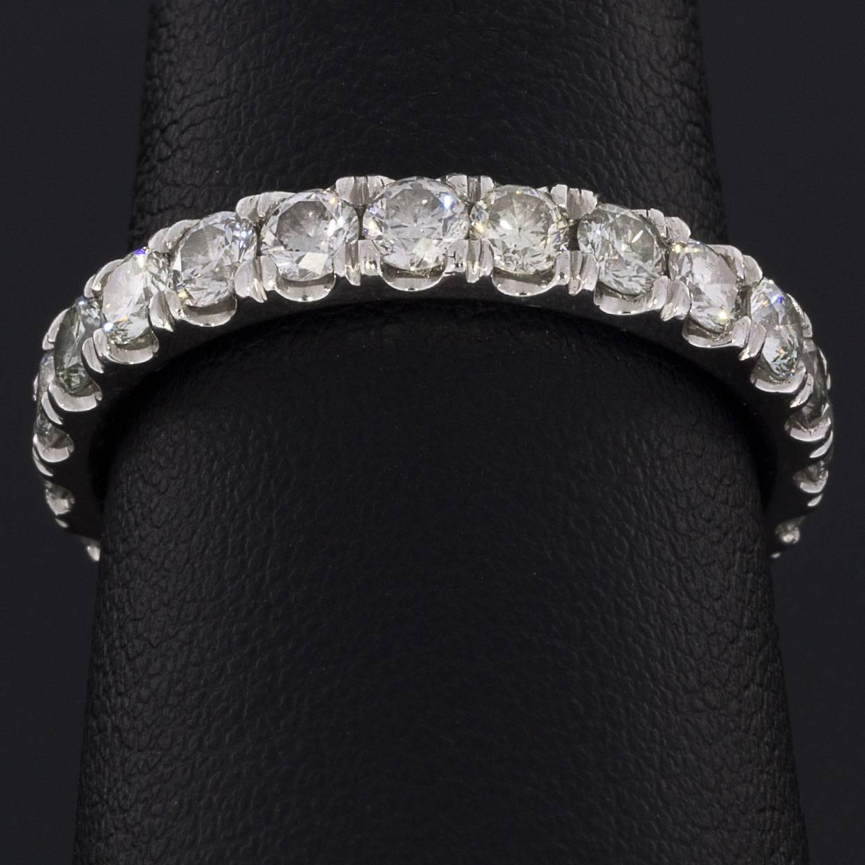 Women's 2.37 Carat Platinum Round Diamond Eternity Wedding Band Ring
