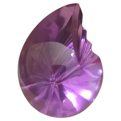 23.7 ct. Brazil Natural Amethyst Seashell Fantasy Cut 23X17