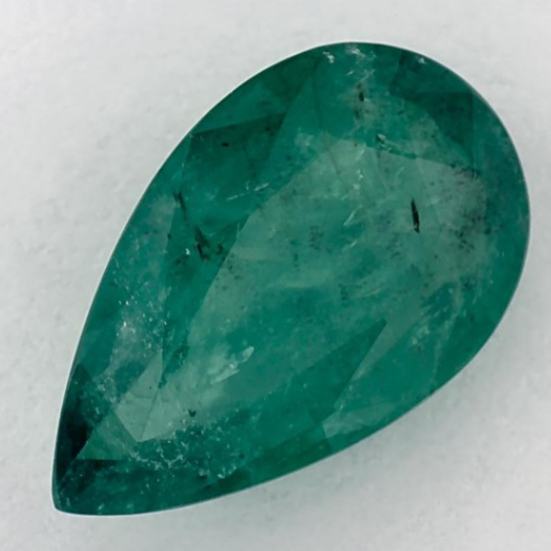 Taglio a goccia 2.37 Ct Gemma smeraldo a pera sfusa in vendita