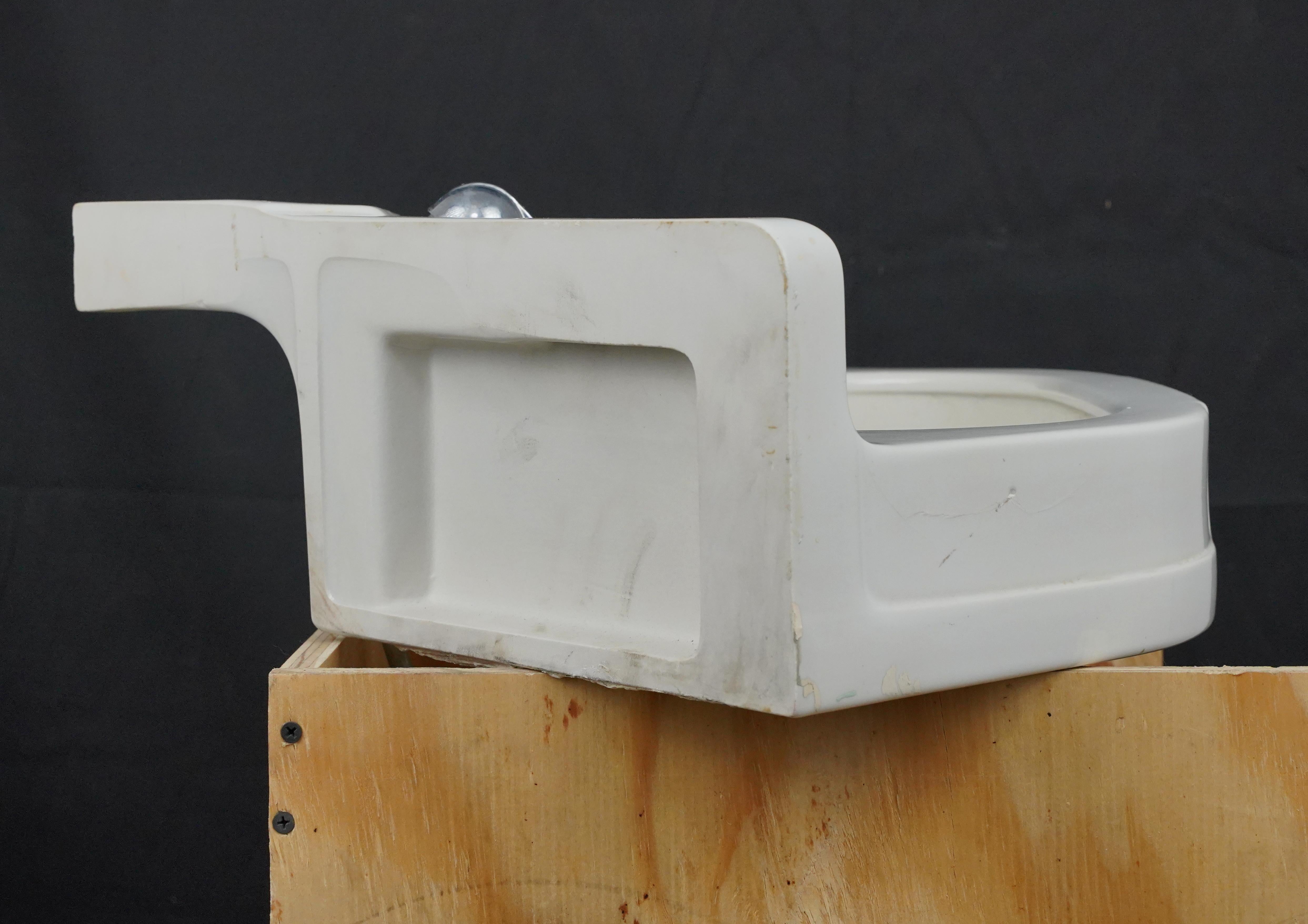 23.75 in. Crane Cornate White Corner Wall Sink For Sale 1