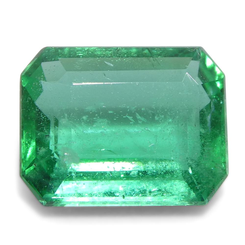2.37ct Octagonal/Emerald Cut Green Emerald from Zambia For Sale 2