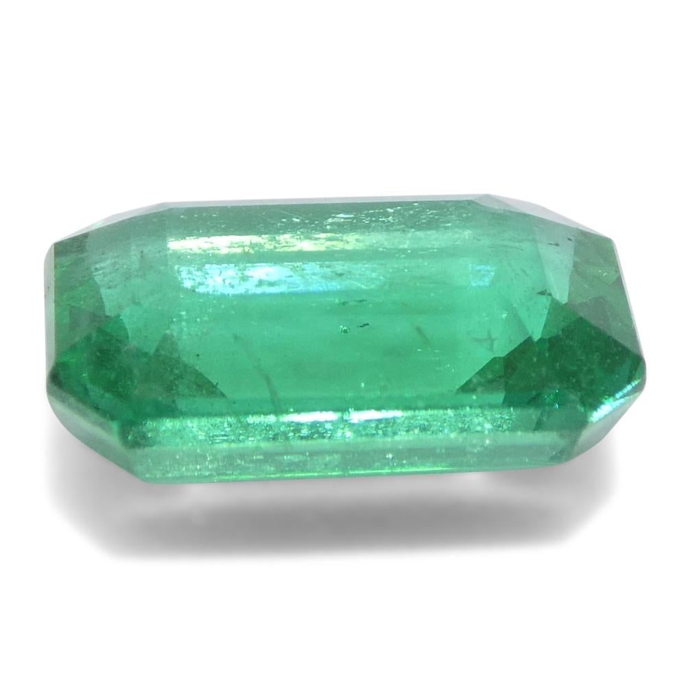 2.37ct Octagonal/Emerald Cut Green Emerald from Zambia For Sale 4